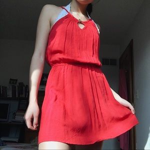 red summer dress